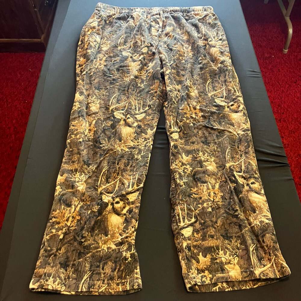 North River Men's Deer Pattern Camouflage Lounge Pajama Pants size XXL